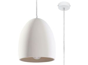 5903282761681 - Sollux - Lampadario Cupola Ceramica Bianca E27 Hängeleuchte de Keramik Typ domo Blanco E27