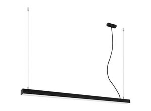 5903282715356 - Sollux - Integrated led 145cm Linear Straight Bar Pendant Light Black 3000K Integrierte led 145cm Linear Straight Bar Pendelleuchte Schwarz 3000K