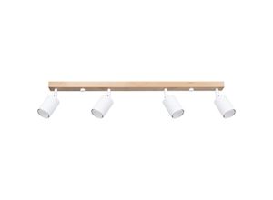 5903282735200 - SL1289 Spotleuchte verdo GU10 4 x 10W Stahl weiß Holz L195cm B195cm H117cm dimmbar - Sollux 5903282735200 - SL1289 Spotleuchte verdo GU10 4 x 10W Stahl weiß Holz L195cm B195cm H117cm dimmbar - Sollux