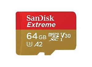 0619659193393 - SanDisk Extreme - Flash-Speicherkarte - 64 GB - A2   Video Class V30   UHS-I U3   Class10 - microSDXC UHS-I