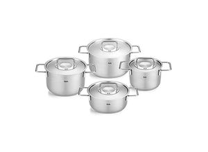 4009209396149 - Topf-Set Pure Collection Edelstahl 18 10 (Set 4-tlg Kochtopf 16 20 24 + Bratentopf 20cm) Made in Germany silberfarben