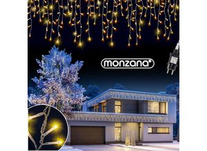 4250525329414 - Monzana - Deuba led Lichterkette Regen Innen Außen Warmweiß Kaltweiß Lichternetz Lichtervorhang Beleuchtung Außen Innen Weihnachten Weihnachtsdeko