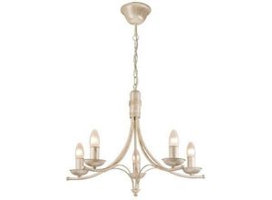 5907687422666 - Lamkur Lighting - Lamkur Luca Traditional Kronleuchter Weiß 5x E14