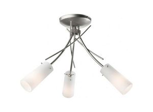 5907687402859 - Lamkur Lighting - Lamkur Oshine Multi Arm Halbbündige Deckenleuchte Satin 3x E14