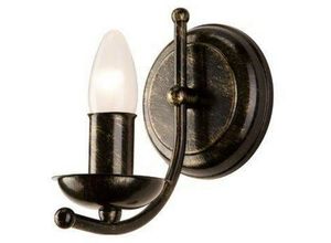 5907687422574 - Lamkur Lighting - Lamkur Luca Traditional Kerzenwandleuchte Schwarz 1x E14