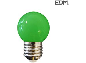 8425998354423 - E3 35442 Bombilla Esferica Led E27 15W 80Lm Luz Verde Ø43X7Cm EDM