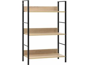 8719883890555 - Bonnevie - BücherregalStandregal 3 Regalböden Eiche 60×276×905 cm Holzwerkstoff vidaXL