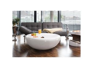 4251744800173 - Lomadox - Couchtisch ø 100 cm rund weiß Fiberglas 323656