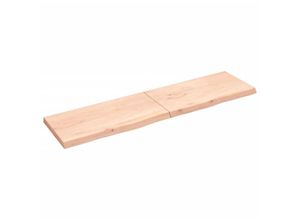 8720845813307 - Bonnevie - Wandregal Wandboard 200x50x6 cm Massivholz Eiche Unbehandelt vidaXL