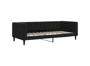 8720845953072 - Bonnevie - TagesbettGästebett Schwarz 90x200 cm Samt vidaXL