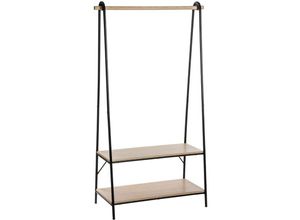 3560238333037 - 5five - Kleiderbügel mit Kleidung freistehend mit zwei Regalen garment rack jano