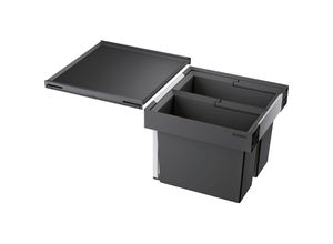 4020684651097 - BLANCO Mülltrennsystem Flexon II 45 2 Mülleimer Kunststoff Stahlblech 450 mm Untermass Gr B H T 40 cm x 37 cm x 41 cm 32 l schwarz Mülltrennsysteme