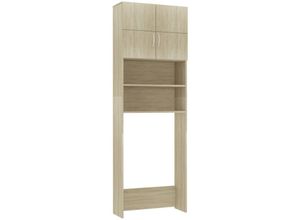 8719883671918 - Bonnevie - Waschmaschinenschrank Sonoma-Eiche 64x255x190 cm Holzwerkstoff vidaXL668636