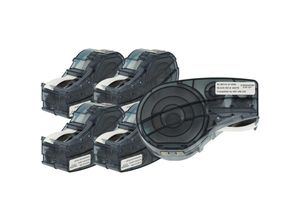 4068201466670 - 5x Schriftband-Kassette Ersatz für Brady M21-250-423 für Etiketten-Drucker 635mm Schwarz auf Weiß Polyester - Vhbw