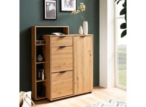 4251757723759 - Finebuy - Schuhschrank Eiche-Dekor 98x110x30 cm Schuhkipper Geschlossen Schuhkommode mit Schublade Modern Flurschrank mit Regal und Ablage 4251757723759 - Finebuy - Schuhschrank Eiche-Dekor 98x110x30 cm Schuhkipper Geschlossen Schuhkommode mit Schublade Modern Flurschrank mit Regal und Ablage