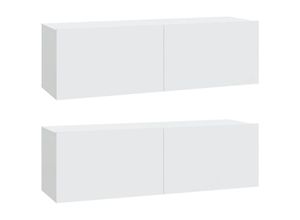 8720287078227 - TV-Wandschränke 2 Stk TV-Schrank Weiß 100x30x30 cm Holzwerkstoff vidaXL