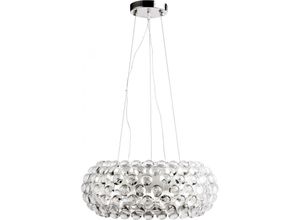 5056665754913 - Deckenlampe - Kristallglas Kugel Pendelleuchte - 35cm - Savoni Transparent - Acryl Kunststoff - Transparent