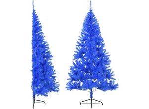 8720287021544 - Vidaxl - Künstlicher Halb-WeihnachtsbaumKunstbaum mit Ständer Blau 240 cm pvc