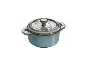 4009839377013 - Ceramique Mini Cocotte 10 cm rund Antik-Türkis Keramik