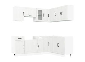 8721158505590 - 11-tlg Küchenschrank-Set Lucca Weiß Holzwerkstoff vidaXL