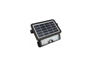 3800157639194 - VT-777-5 5W LED flutlicht mit sonnenkollektor und PIR sensor slim schwarzer Körper neutralweiß 4000K - sku 8547 - Schwarz