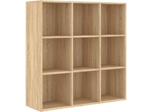 8719883869865 - Bonnevie - Bücherregal Sonoma-Eiche 98x30x98 cm Holzwerkstoff vidaXL79354