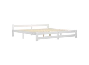 8720286289877 - Vidaxl - MassivholzbettSchlafzimmerbettDoppelbett Weiß Kiefer 200x200 cm