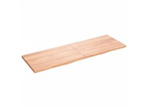 8720845814434 - Bonnevie - Wandregal Wandboard Hellbraun 180x60x4 cm Massivholz Eiche Behandelt vidaXL