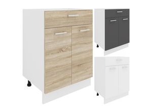 4051814422959 - Küchenschrank Maße ca H 82 x B 60 x T 46 cm Unterschrank mit Schublade Küchenmöbel - Esilo 4051814422959 - Küchenschrank Maße ca H 82 x B 60 x T 46 cm Unterschrank mit Schublade Küchenmöbel - Esilo
