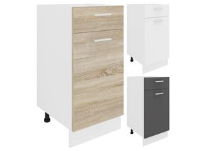 4051814422942 - Küchenschrank Maße ca H 82 x B 40 x T 46 cm Unterschrank mit Schublade Küchenmöbel - Esilo