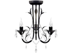 8718475891413 - Bonnevie - Decknlampe Art Novau mit Kristallperlen 3 x E14 vidaXL590768