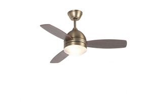 8718881109492 - Qazqa - Deckenventilator Bronze mit Fernbedienung - Rotar - Bronze