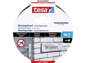 4042448340351 - Brick & stone 77749-00000-00 Montageband ® Powerbond Schwarz (l x b) 5 m x 19 mm 1 St - Tesa