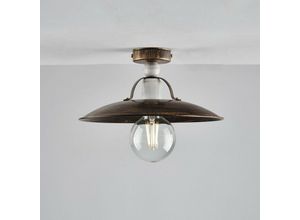 8050713213954 - Bonetti Illumina - Industrial White Brown Gold Eisen Deckenleuchte one light 30x h14 cm