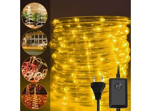 0726506034478 - TolleTour LED Lichterschlauch Lichterschläuche Party Lichtleiste Lichtschlauch IP44 Lichterkette Warmweiß-10m - Warmweiß