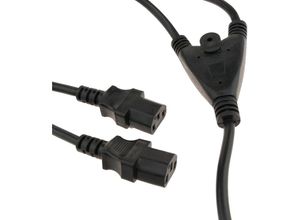 8434185387618 - Cablemarkt - Stromkabel IEC-60320 (schuko-m   2xC13) 18m