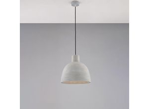 8057724580464 - Belight - Sospensione in ferro laccato grigio con diffusore in cemento diametro 20 e cavo elettrico regolabile 1 luce H35 - max 100 - Ø28