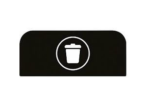 5407009501548 - Hinweistafel für konfigurierbare Recyclingstation von Rubbermaid für 57 Liter Behältereinheit B 367 x H 203 x T 20 mm Restmüll schwarz