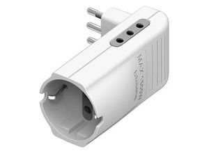 8005543488133 - Bticino Eckadapter 2 10A Steckdosen 1 deutsche Steckdose und 10A Stecker weiß S3615DE