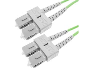 8434185445769 - CableMarkt - Duplex-Multimode-Glasfaserkabel OM5 50µm 125µm SC PC - SC PC 100Gb 50 cm