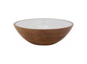 3238920802399 - Salatschüssel aus Mangoholz und weißem Harz Durchmesser 30 cm 3238920802399 - Salatschüssel aus Mangoholz und weißem Harz Durchmesser 30 cm