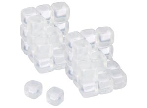 4052025492946 - Relaxdays - Eiswürfel wiederverwendbar 36er Set xxl Dauereiswürfel Kunststoff Partyeiswürfel für Getränke transparent