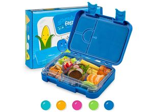 4260543580513 - Schmatzfatz junior Lunchbox 6 Fächer 213 x 15 x 45 cm (BxHxT) - Blau - Klarstein