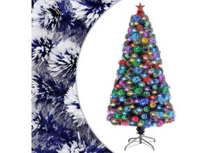 8720286361870 - Vidaxl - Künstlicher Weihnachtsbaum mit Beleuchtung 120 cm Glasfaser Weiß