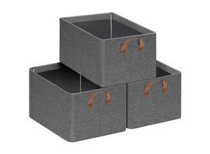 4063425217534 - Woltu - Aufbewahrungsboxen 3 Stück faltbare Aufbewahrungswürfel mit Griffen Stoffboxen Aufbewahrung Stapelboxen Organisationsboxen 375x20x26 cm