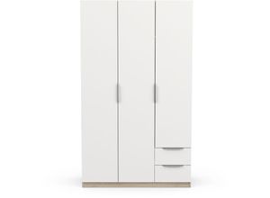 3397703913827 - Kleiderschrank mit 3 Türen und 2 Schubladen Ghost - L1194 cm