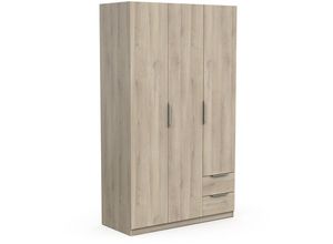 3397703913902 - - Kleiderschrank mit 3 Türen und 2 Schubladen Ghost - L1194 cm