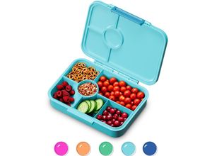 4060656523632 - Schmatzfatz Lunchbox Unterteilte Brotdose Kinder Lunchbox mit Fächern Bunte Bento-Box für Schule & Kita BPA-Freie Schuldose für Mädchen & Jungen