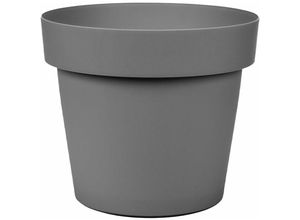 8053847868472 - Cromia Gemma Topf für Pflanzen mit Dekoration einfarbig aus Harz Made in Italy -Ø 50 cm   Grau   Vase und Undersetzer