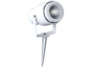 3800157681018 - VT-857-W-N 12W führte Gartenlampe spike 920LM 20° warmweiß 3000K justierbares weißer Körper IP65 - sku 217547 - Weiß - V-tac